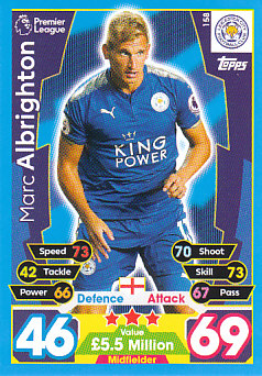 Marc Albrighton Leicester City 2017/18 Topps Match Attax #158